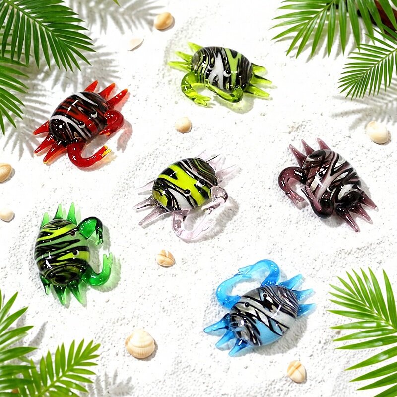 Aquarium Fish Marine - Figurine de crabe miniature en verre